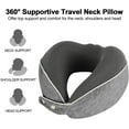 thumbnail image 3 of AYhome Travel Pillow, Memory Foam Neck Pillow for Travel, Soft Neck Support Pillow, Quick Pack Flight Pillow for Airplane, Train, Car, Office Sleeping Rest (Dark Grey), 3 of 7