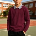 thumbnail image 2 of StSilkitty Golf Shirts for Boys Girls Long Sleeve Collared Button School Uniform Dress Tees Top Lightweight Comfy Clothes, 2 of 5