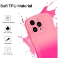 thumbnail image 3 of Designed for iPhone 13 Pro Max Case 6.7-Inch, Soft Silicone Gel Rubber Phone Cover, Cute Curly Wave Frame Shape Slim TPU Bumper Women Girly Shockproof Protective Case, Gradient Pink, 3 of 17