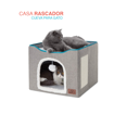 thumbnail image 1 of Casa Cama Con Rascador Cojin Reversible Cueva Plegable, 1 of 8