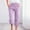 Purple, variant on SwiftWear Plus Size Solid Capri Pants for Women - Cotton Linen Drawstring Waist Capris, Relaxed Fit Straight-Leg Pants S-5XL