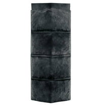 NovikStone PHC Premium Hand Cut Stone Corner 6 in. x 18.5 in. Stone Siding in Onyx (5 Per Box, 7.4 lin. ft.)