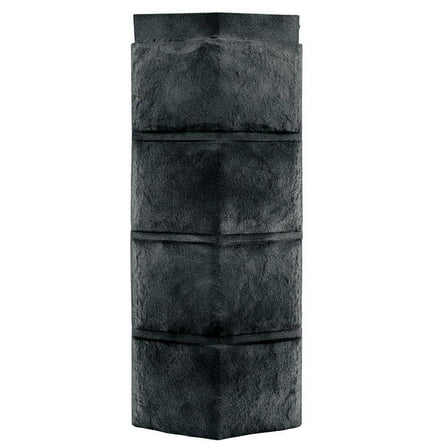 NovikStone PHC Premium Hand Cut Stone Corner 6 in. x 18.5 in. Stone Siding in Onyx (5 Per Box, 7.4 lin. ft.)