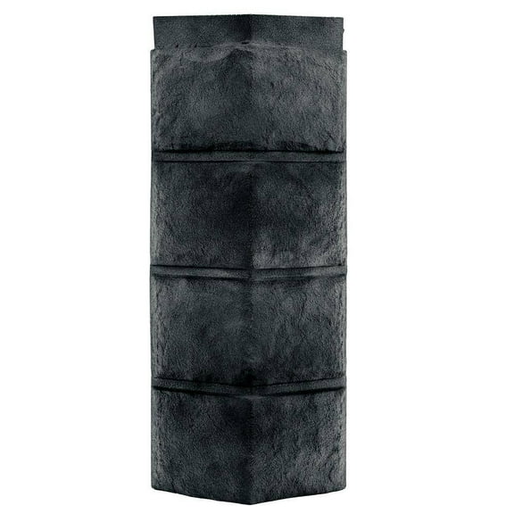 NovikStone PHC Premium Hand Cut Stone Corner 6 in. x 18.5 in. Stone Siding in Onyx (5 Per Box, 7.4 lin. ft.)