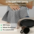 thumbnail image 2 of Native Fab 4 Pack Gingham Mini Check Kitchen Towel - Absorbent - Cotton Dish Cloths - 16x26 - Black, 2 of 7