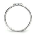thumbnail image 2 of Sterling Silver Rhodium-plated CZ Hashtag Ring - Size 7, 2 of 3