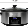 thumbnail image 4 of 8-Quart Digital Programmable Slow Cooker with Timer - Small Kitchen Appliance for Family Dinners - Serves 10+ People - Heat Settings: Keep Warm, Low and High, 4 of 4