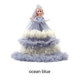 thumbnail image 4 of Yuarrent Vestido de muñeca bebé princesa niño recién nacido hogar escuela dormitorio disfraz juguete Adorable cumpleaños Festival para niños Decoración Azul Yuarrent HA073524-08, 4 of 6