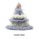 thumbnail image 5 of Injueey Vestido de muñeca para bebé, princesa, recién nacido, niñas, hogar, escuela, dormitorio, vestido, juguete, Festival de cumpleaños, regalos Decoración Azul Injueey HA073524-08, 5 of 6