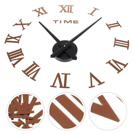 NICEXMAS Clock for Bedroom Decorative Wall Clock Coffee Mirror Mute 1Pack for Home