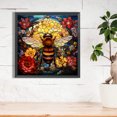 thumbnail image 3 of 5D DIY taladro redondo completo pintura de diamante flor abeja decoración de vidrieras 40x40cm JShteea El nuevo, 3 of 9