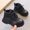 Black, variant on New British Fashionable Cotton Short Boots Girls Snow Boots Water Proof Lightweight And Durable Children Leather Boots Girls Winter Boots