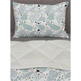 thumbnail image 3 of Abstract Comforter & Sham Bedding Set, Scattered Cluttered Layout of Irregular Shapes Dotted Motifs Pattern, 3 pcs Duvet Set Microfiber Filling Quilt, 5 Sizes, Pale Seafoam and White, by Ambesonne, 3 of 4