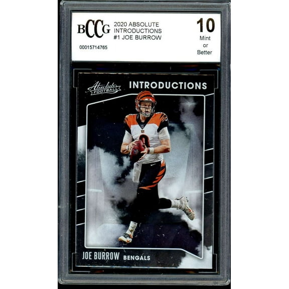 Joe Burrow Rookie Card 2020 Absolute Introductions #1 BGS BCCG 10