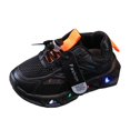thumbnail image 4 of PINQI Kids Light Up Sneakers Boys Girls Soft Sole Breathable Sport Shoes LED Glowing Luminous Tennis Sneakers for Outdoor, 4 of 6