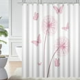 thumbnail image 6 of Farmhouse Rustic Shower Curtain ,Pretty Butterfly Dandelion Bathroom Decor Curtain，72x72inch, 6 of 6
