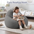 thumbnail image 5 of ROFIELTY Bean Bag Chair 3FT Foam Filled for Kids/Teens Washable Non-Slip Gray, 5 of 10