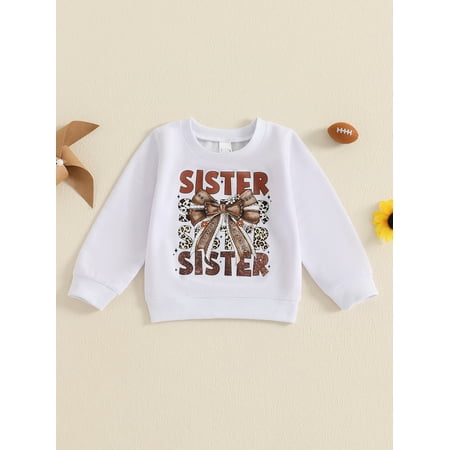 

Mama s sunshine Toddler Girl Sweatshirts Cute Bow Print Long Sleeve Round Neck Pullovers Spring Fall Tops