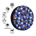 thumbnail image 4 of Honeii Black Cats And Flowers Print Tire Covers, Waterproof Anti-UV Sun Snow Rain Tire Covers for Trailers, RV, Camper, SUV, Truck-15 inch, 4 of 6