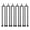 Black, variant on 6-Pack 100cm/39.37in Stair Post, U-Shaped Straight Column, Iron Railing Baluster, Side Mount Installation, Powder Coated Rust Resistant Finish for Staircase Safety