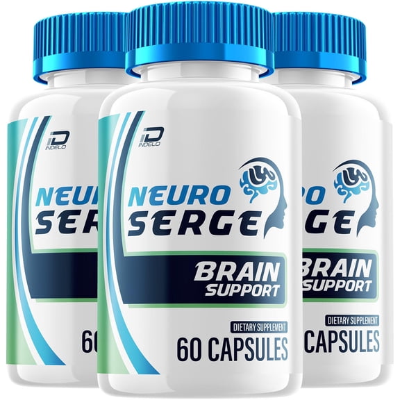 Neuro Serge Capsules – NeuroSerge Natural Blend Memory Focus Support Supplement, 3 Pack, 180 Capsules