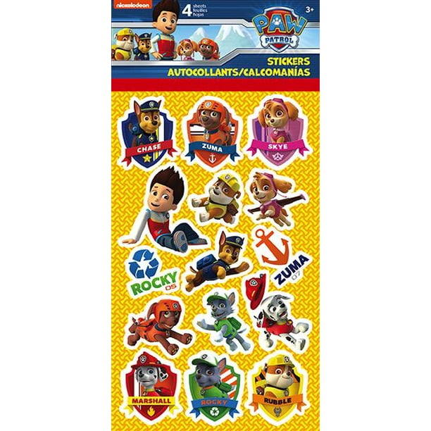 Trends International Paw Patrol Standard Sticker - 4 sheet - Walmart.com - Walmart.com