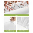 thumbnail image 4 of Brown Leaves Bar Stool Covers Set of 4, Summer Botanical Stretch Washable Bar Chair Covers with Backs, Removable Pub Counter Height Chair Cover for Kitchen Dining Room Cafe Watercolor Weeping, 4 of 7
