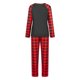 thumbnail image 5 of Conjuntos de pijamas familiares a juego Fiomva, pijamas navideños de manga larga con renos a cuadros, pijamas a rayas para mujer, ropa de dormir para las fiestas, ropa de casa, 5 of 8