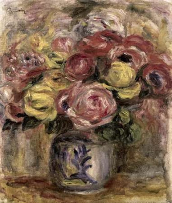 Flowers In A Blue A