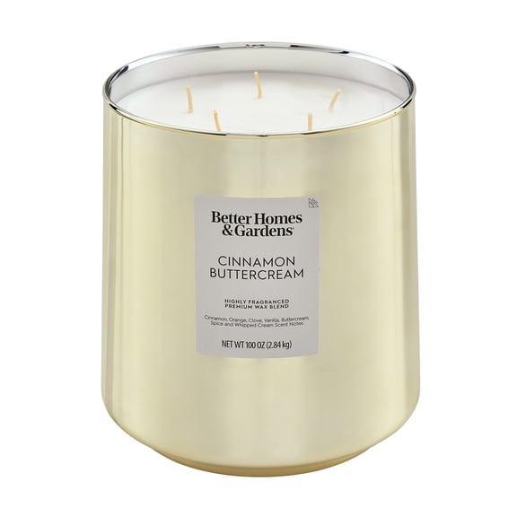 Better Homes & Gardens Cinnamon Buttercream 5-Wick Cotton Jar Candle, 100 oz
