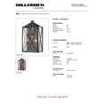 thumbnail image 3 of Millennium Lighting 22" 3-light Metal Outdoor Wall Bracket in Powder Coat Black, 3 of 4