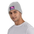 thumbnail image 5 of ZICANCN Retro Vaporwave Palm Trees Knit Beanie Hat, Winter Cap Soft Warm Classic Hats for Men Women, Gray, 5 of 8