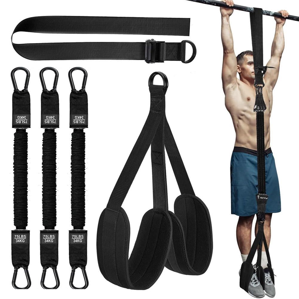 Pull Up Assistance Bands 75-225lbs, Heavy Duty Resistance Band Set for Workout, Strength Training Equipment with Adjustable Foot Rest
