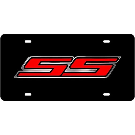 Kasflag SS Black License Plate Compatible with Camaro Aluminum,6 by 12 Inches,HD Printing