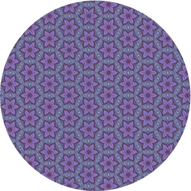 Ahgly Company Machine Washable Indoor Round Transitional Medium Slate Blue Area Rugs, 3' Round