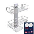 thumbnail image 5 of BATHBEYOND Shower Caddy Suction Cup Tier Shower Shelf - Adjustable Shower Caddy 400 Stainless Steel No-Drilling and Extra Adhesive Sticker for More Stronger Suction, 5 of 7