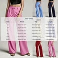 thumbnail image 3 of Tsivenald Womens Satin Wide Leg Pants High Waist Front Pleated Loose Baggy Solid Color Elegant Office Dress Trousers, 3 of 6