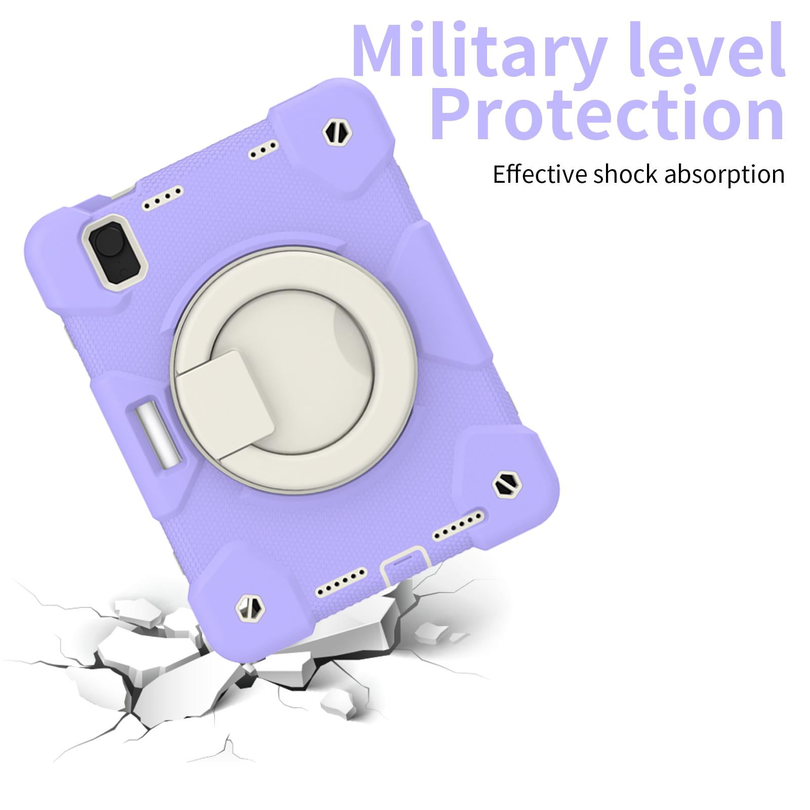 TECH CIRCLE Kids Case for Apple iPad mini 6th Gen 8.3-inch 2021 - Rugged Protective Handle Kickstand Shockproof Hybrid TPU PC Cover Shoulder Strap Pencil Holder Case for Apple iPad mini 6-Lightpurple