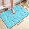 thumbnail image 6 of 1pc Cobblestone Pattern Bath Rug, Soft Non-Slip Quick Dry Bath Mat, Water Absorbent Shower Carpet For Home Bathroom, Bathroom Accessories ,Bathroom Decor , Bathroom decorations, 6 of 10