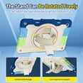 thumbnail image 5 of 3in1 Rotating Stand Case for Samsung Galaxy Tab A9+/A9 Plus 11 inch 2023 SM-X210/X216/X218 with Hand/Shoulder Strap, Shockproof Rugged, Multicolor, 5 of 7