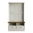 thumbnail image 3 of Castle Place Contemporary Hall Tree with Storage Cabinet, Light Grey, 3 of 6