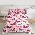 thumbnail image 2 of Feelyou Red Butterlfy Twin Comforter Sets, Princess Fairy Elf Bedding Set, 2-Piece, 2 of 8