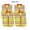 Lime/ Red, variant on Kishigo High Visibility Safety Vest for Men, High Vis Breathable Pockets Zipper Surveyors Vest, Lime/ Green, 4 Pack, XL