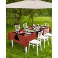 thumbnail image 4 of nqOlkjepod Red Black Green Boho Outdoor Tablecloth with Umbrella Hole & Zipper, Farmhouse Vintage Abstract Geometric Rectangle Table Cover 54x80 Inch, Waterproof Table Cloth Protector for Patio, 4 of 7