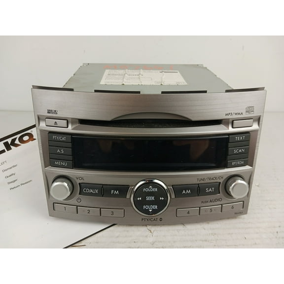 Pre-Owned 10 11 12 Subaru Legacy AM FM CD Radio Receiver OEM - Verify Specific Vehicle Fitment In Description - (Good)