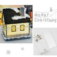 thumbnail image 3 of Wosthever 12 Uds. De estatuas de resina para decoración de casa en miniatura de Navidad, antideformación, ligeras, DIY, casas de nieve multiestilo, año Kits de decoración para fiestas Wosthever HA068057-00B, 3 of 6