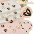 thumbnail image 4 of 20Pcs 2 Colors Light Gold Tone Alloy Enamel Pendants with Plastic Imitation Pearls Heart with Bowknot Charm Mixed Color 21x21mm 10pcs/color, 4 of 6