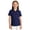 1-Dark Blue238, variant on Girls Summer Solid Color Polo Shirt Classic Collared Short Sleeve Shirt, Sizes 3-14
