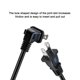 thumbnail image 4 of Cable de extensión de 1.6 pies 18 AWG Heavy Duty NEMA 5 15P macho a NEMA 5 15R hembra Cable de extensión de alimentación Cable de alimentación de CA 125 V enchufe de EE. UU. resistente al calor y, 4 of 9