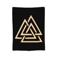 thumbnail image 1 of Manta de franela con símbolo de la era vikinga Valknut, elegante edredón para una siesta, edredón de invierno para las cuatro estaciones, antimicrobiano, con control de olores, ligero y antiestático,, 1 of 5